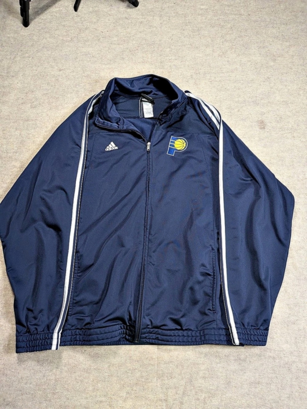 adidas Indiana Pacers NBA Track Jacket Men's Blue & White Large